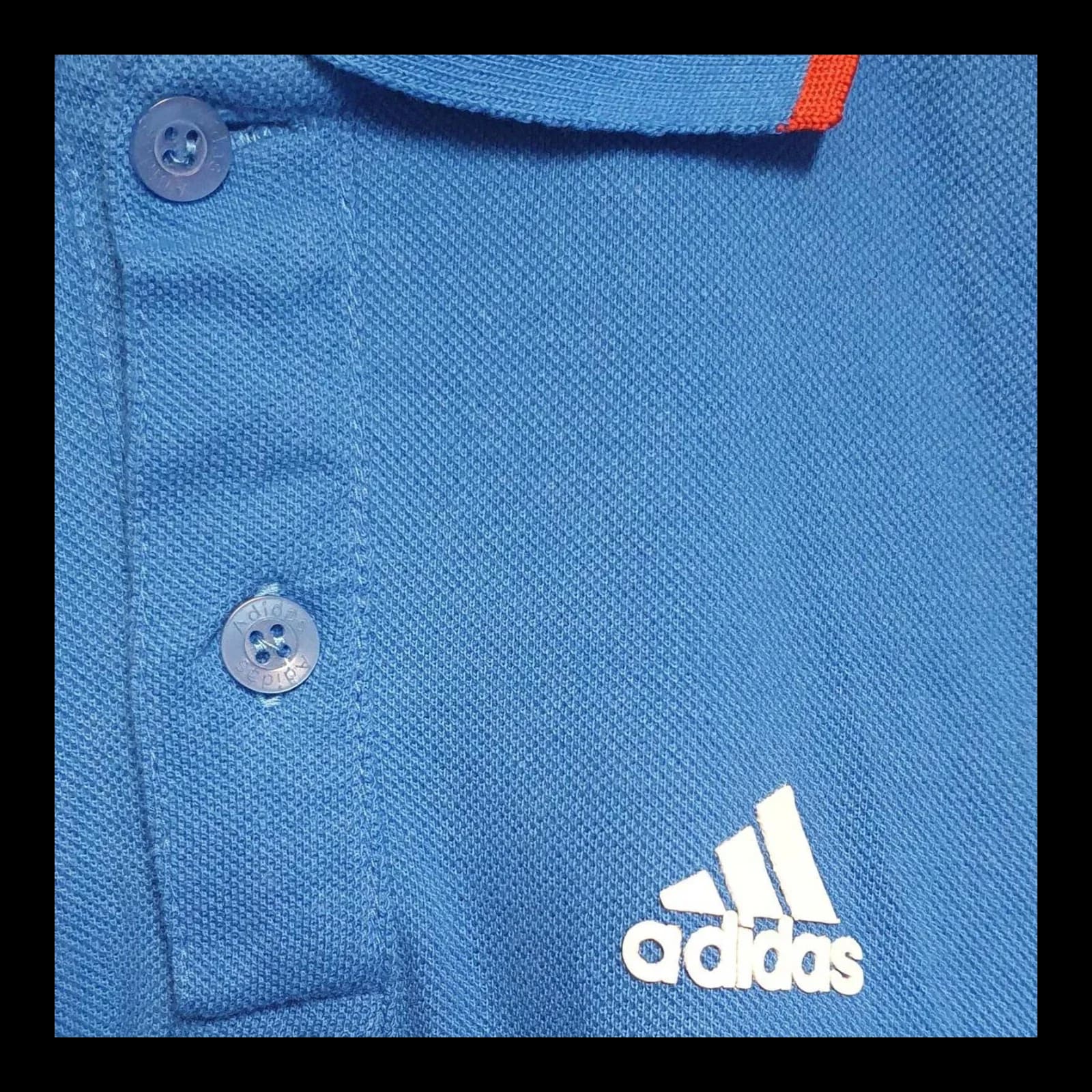 Mens Adidas Blue Polo Shirt UK Medium - Shirts - 3 - 415